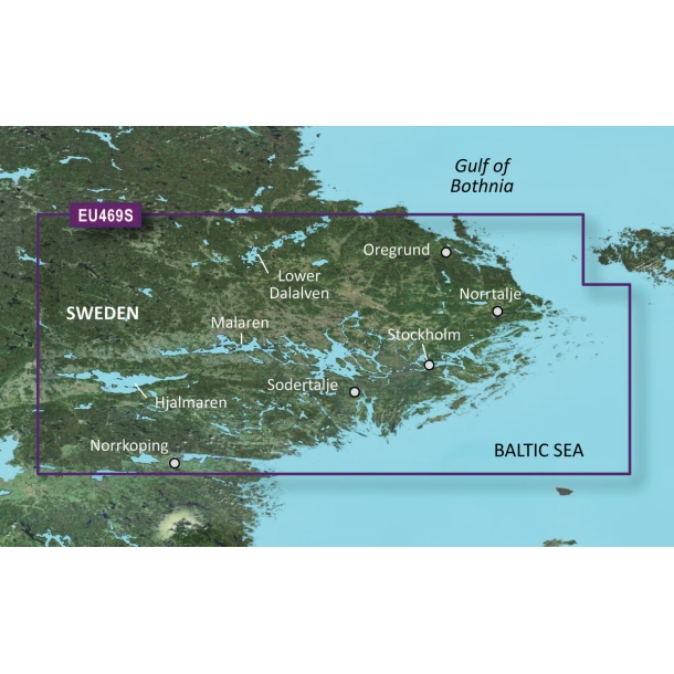 Garmin skort mSD VEU469S BRUGT -Stockholm and Malaren
