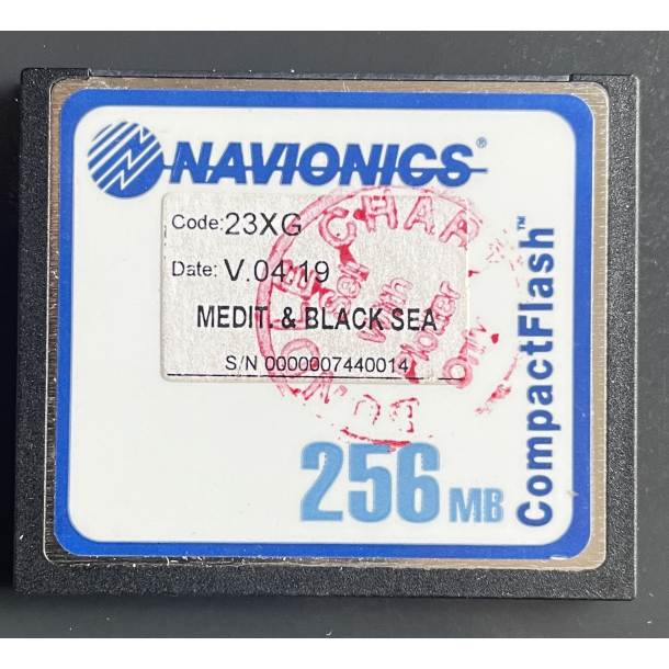 NAVIONICS 23XG Middelhavet og Sortehavet p CF kort BRUGT