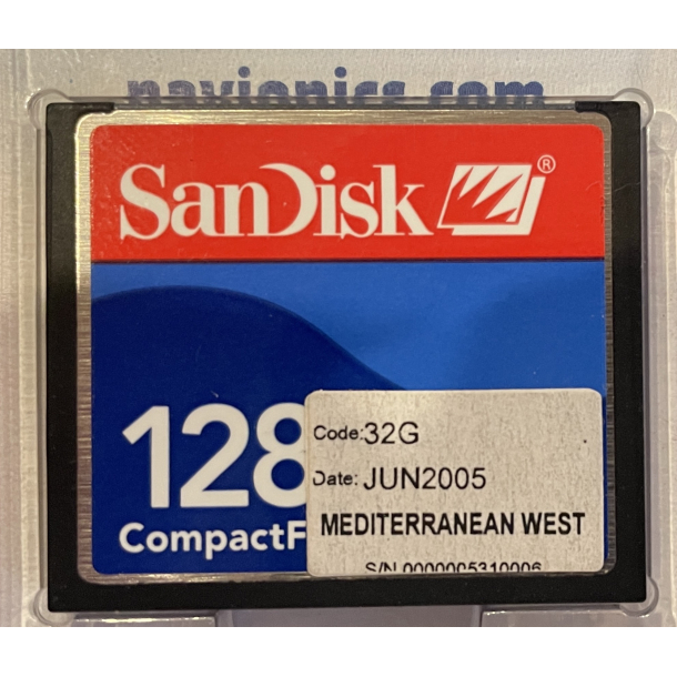NAVIONICS 32G Middelhavet vest p CF kort BRUGT