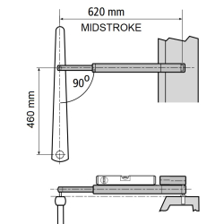 Raymarine Tiller trykstang Q047