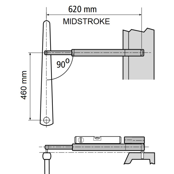 Raymarine Tiller trykstang Q047