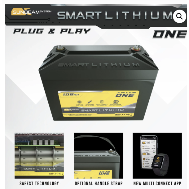 SUNBEAM SMART LITHIUM Batteri One120Ah 
