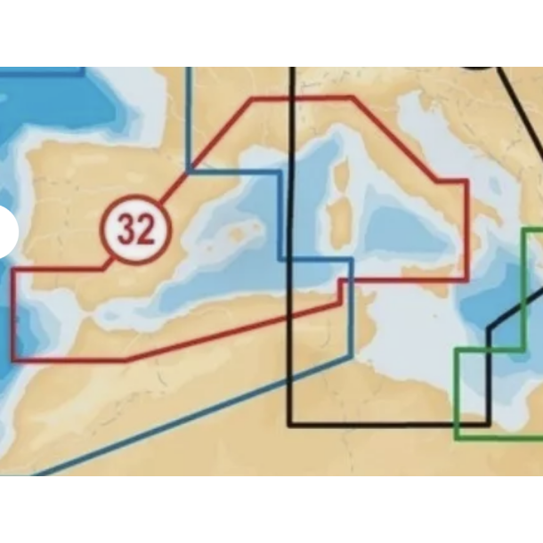 NAVIONICS 32G Middelhavet vest p CF kort BRUGT