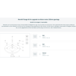 Retrofit Flange Kit for upgrade to eVision motor 250mm gearlegs