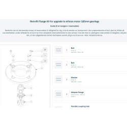 Retrofit Flange Kit for upgrade to eVision motor 185mm gearlegs