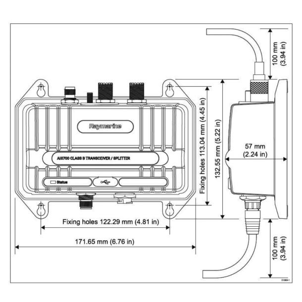AIS700 Transponder m. splitter