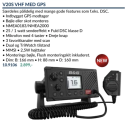 B&G V20S VHF radio med GPS