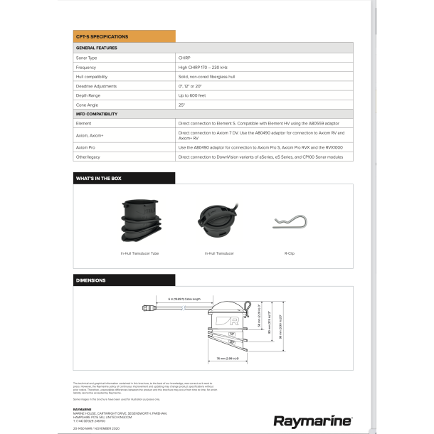 Transducer CPT-S - til indlimning