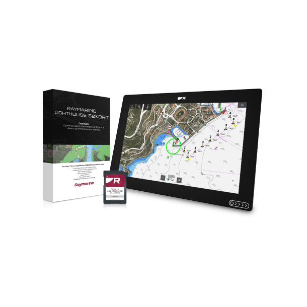 Element 12HV m transducer og Lighthouse skort over Nordeuropa