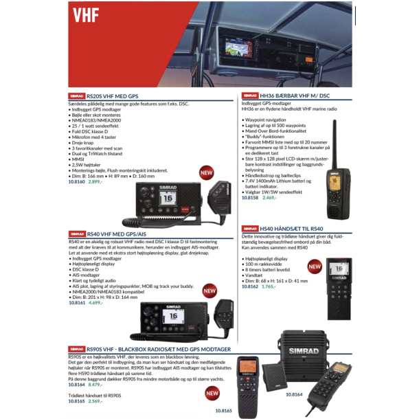 SIMRAD HS40 VHF Trdls Hndst