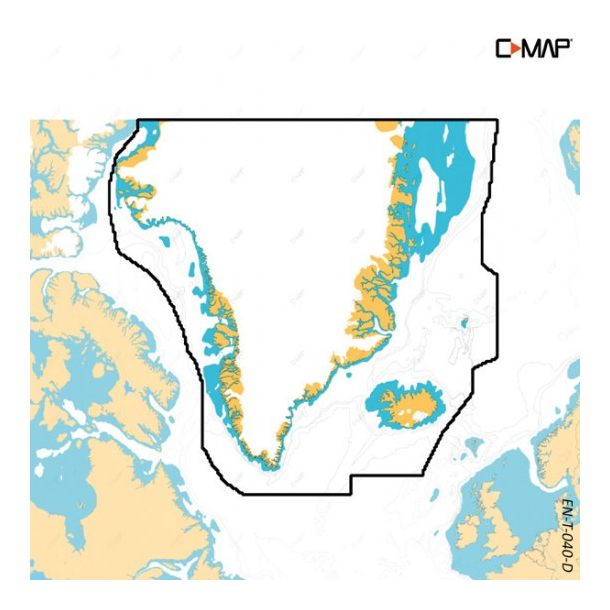 Skort C-MAP Discover X, Grnland og Island T-040-D