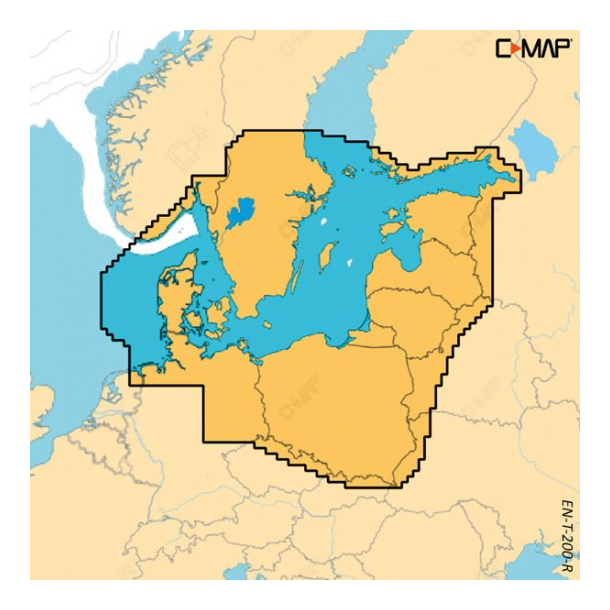 Skort C-MAP Reveal X, Skagerak, Kattegat &amp; Baltic Sea T-200-R